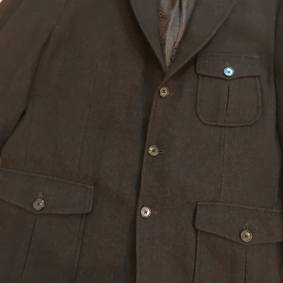 Tasso elba men sport coat size M wool blend - Picture 8 of 10